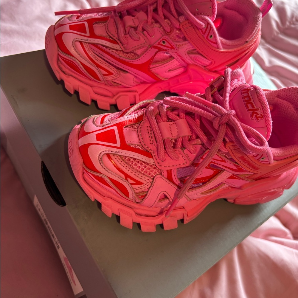 Vibrant Pink Athletic Sneakers